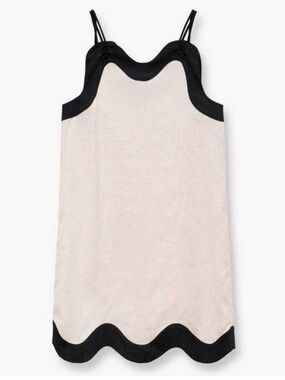 STAUD Reneta cream and black dress